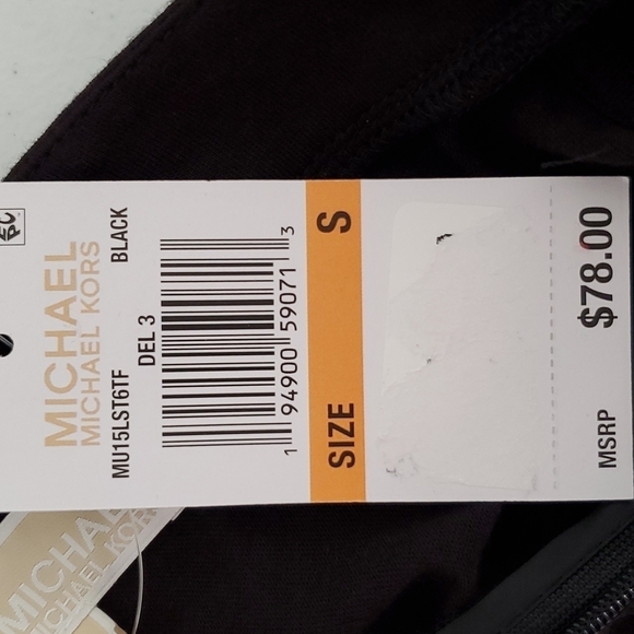 *NWT* MICHAEL Michael Kors Black Halter-Style Sleeveless Top w/Ruffle, size S - Picture 6 of 7